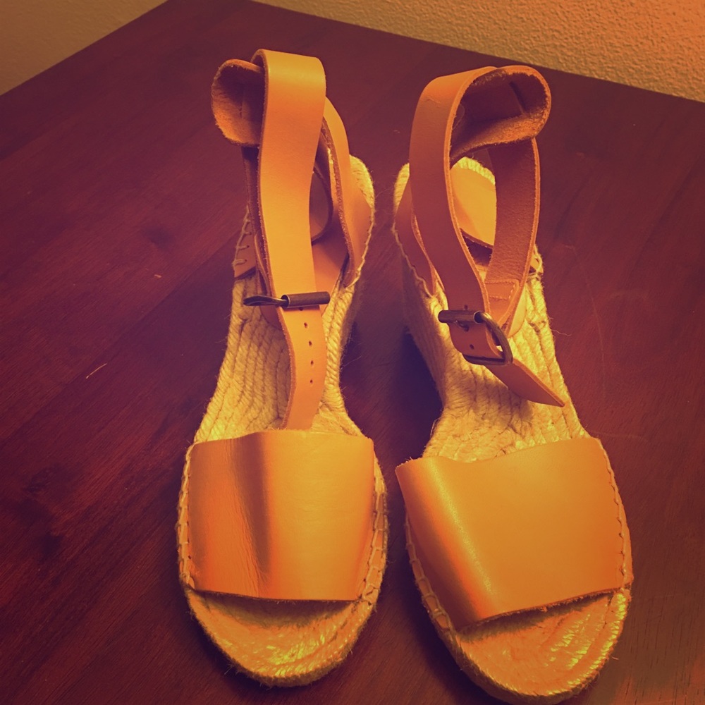 J. CREW Leather Espadrilles